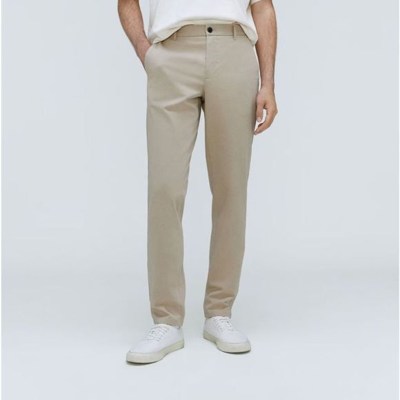 Everlane Other - Everlane Performance Chino Pant Mens Size 35 x 32 Khaki Stretch Athletic Fit NEW